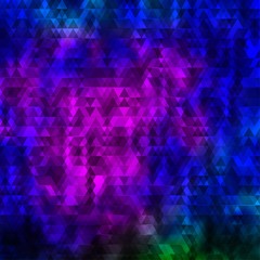 Fototapeta premium Dark Pink, Blue vector background with lines, triangles.