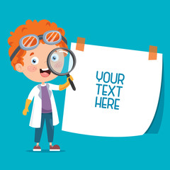 Little Student Doing Chemical Experiment