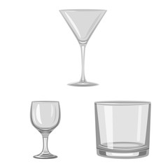 Isolated object of capacity and glassware symbol. Collection of capacity and restaurant stock symbol for web.