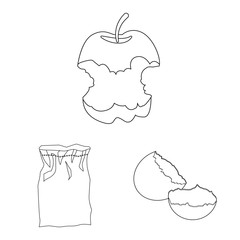 Isolated object of order and recycling logo. Set of order and sort vector icon for stock.