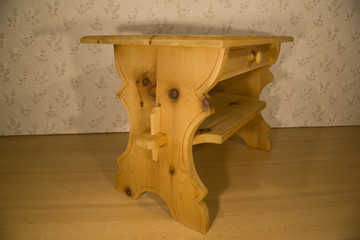 Side table, bedside table, handmade from switzerland