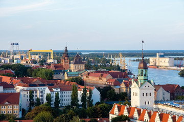 Obraz premium Szczecin during a beautiful sunny day