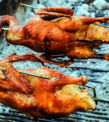 Cooking Chinese BBQ Roasted Duck