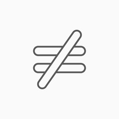 not equal icon