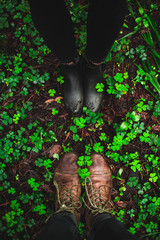 We are so lucky - just the two of us in a meadow of four leaf clovers