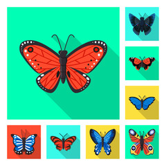 Fototapeta na wymiar Isolated object of exotic and botanic logo. Set of exotic and tropics vector icon for stock.