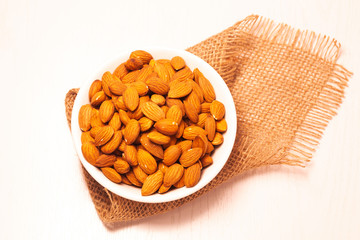 badam or almonds fresh healthy snacks