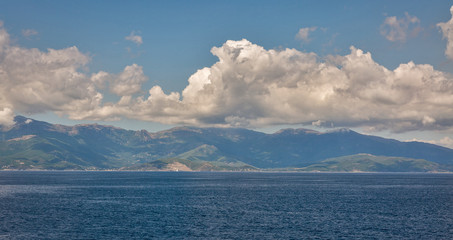 Panoramic view of Corsica island, France.