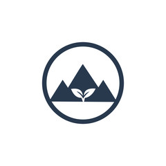 Fototapeta premium creative mountain logo vector template