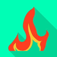 Vector design of flame and hot symbol. Set of flame and light stock vector illustration.