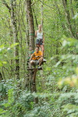 man at the adventure park