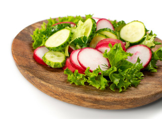 Spring Radish Salad with Cucumber or Simple Rustic Salat