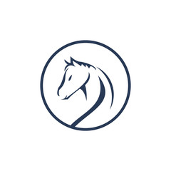 Horse abstract vector logo template