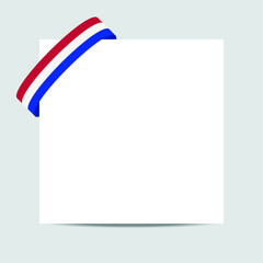 Fototapeta premium Netherlands flag. Netherlands patriotic banner with space for text. Happy Independent Day. Template of greeting card, 