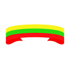 Obraz premium Lithuania flag. Simple vector Lithuania flag
