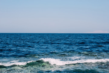Naklejka na ściany i meble Resort by the sea, the water, the clear blue sea