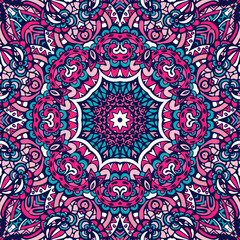 Oriental flourish colorful mandala vector. Yoga background template .