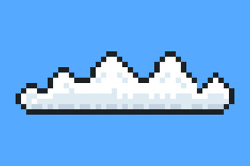 Fototapeta premium Cloud icon. Pixel art. Retro game style. Vector illustration.