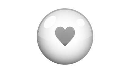 Heart icon vector design. Heart button