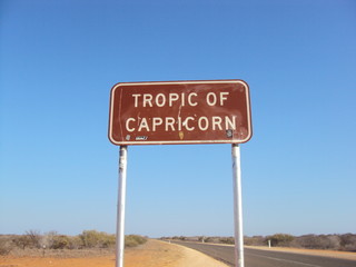 Tropic of Capricorn Road Sign