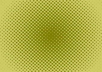 Halftone Green and Yellow pop art background in retro comic style, vector illustration eps10