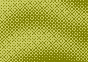 Bright Green and Yellow pop art retro comic background with halftone dots desing