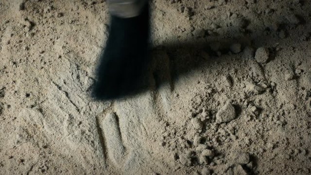 Ancient Hebrew Symbols Excavated With Brush