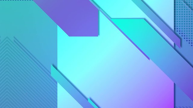 Reveal blue square badge for concept design with alpha matte channel. Motion graphics cover art. Rectangle frame. 3D render loop animation. HD resolution