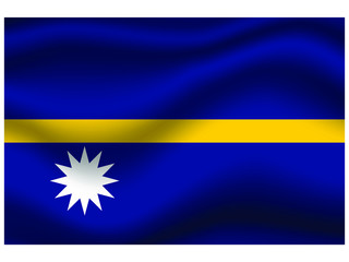Nauru national flag, isolated on background. original colors and proportion. Vector illustration symbol and element, for travel and business from countries set