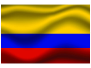 Colombia national flag, isolated on background. original colors and proportion. Vector illustration symbol and element, for travel and business from countries set