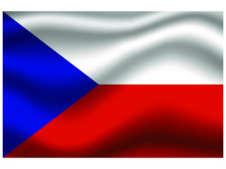 Czhech Republic national flag, isolated on background. original colors and proportion. Vector illustration symbol and element, for travel and business from countries set