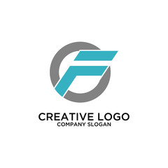 lines that make up the letter F logo template