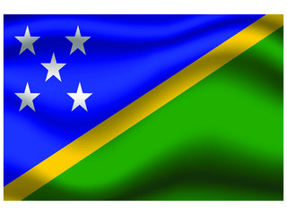 Solomon Islands  national flag, isolated on background. original colors and proportion. Vector illustration symbol and element, for travel and business from countries set