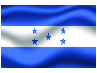 Honduras national flag, isolated on background. original colors and proportion. Vector illustration symbol and element, for travel and business from countries set