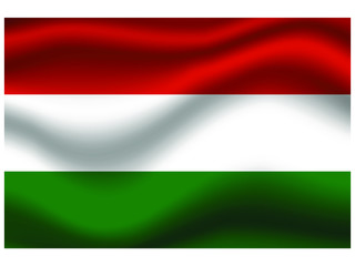 Hungary national flag, isolated on background. original colors and proportion. Vector illustration symbol and element, for travel and business from countries set