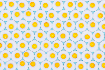 Background for advertising drugs. Concept of a healthy lifestyle. White and yellow pills closeup.