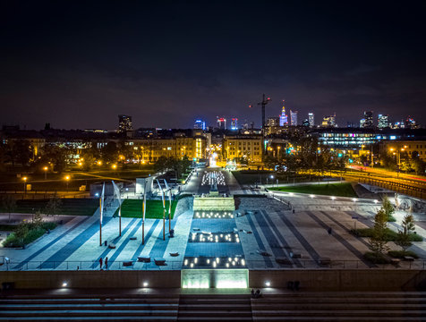 Warszawa - bulwary nocą