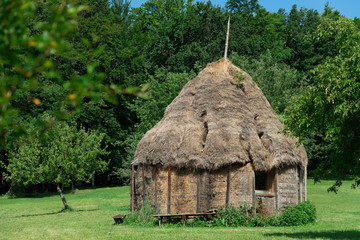 Fototapeta na wymiar Old house made of hay