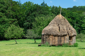 Fototapeta na wymiar Old house made of hay