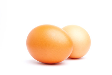 EGGS ON WHITE BACKGROUND