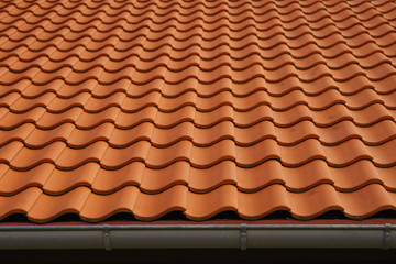 New roof tiles close up detail