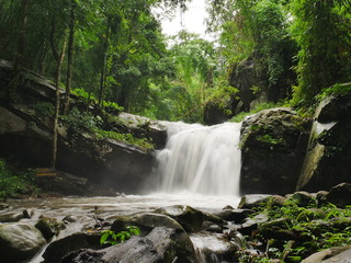 Waterfall in the forest . At Phusoidao National Park.