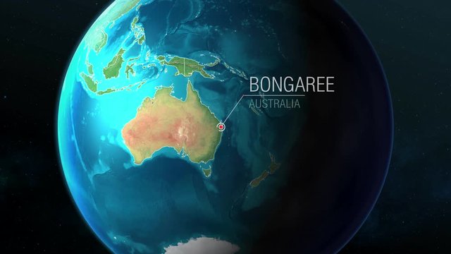  Australia - Bongaree - Zooming from space to earth
