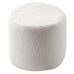 marshmallow isolated on white background, clipping path, full depth of field