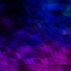 Dark Pink, Blue vector background with set of hexagons.