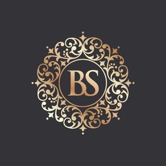 Royal Luxury Heraldic Crest Logo Design Concept Vector Template