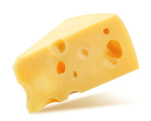 cheese, isolated on white background, clipping path, full depth of field