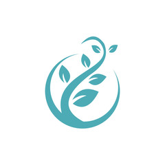 Organic leaf  logo vector template