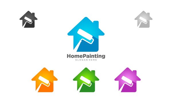 Home painting set template logo