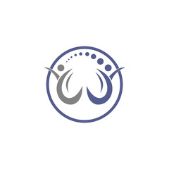 Creative people logo design template